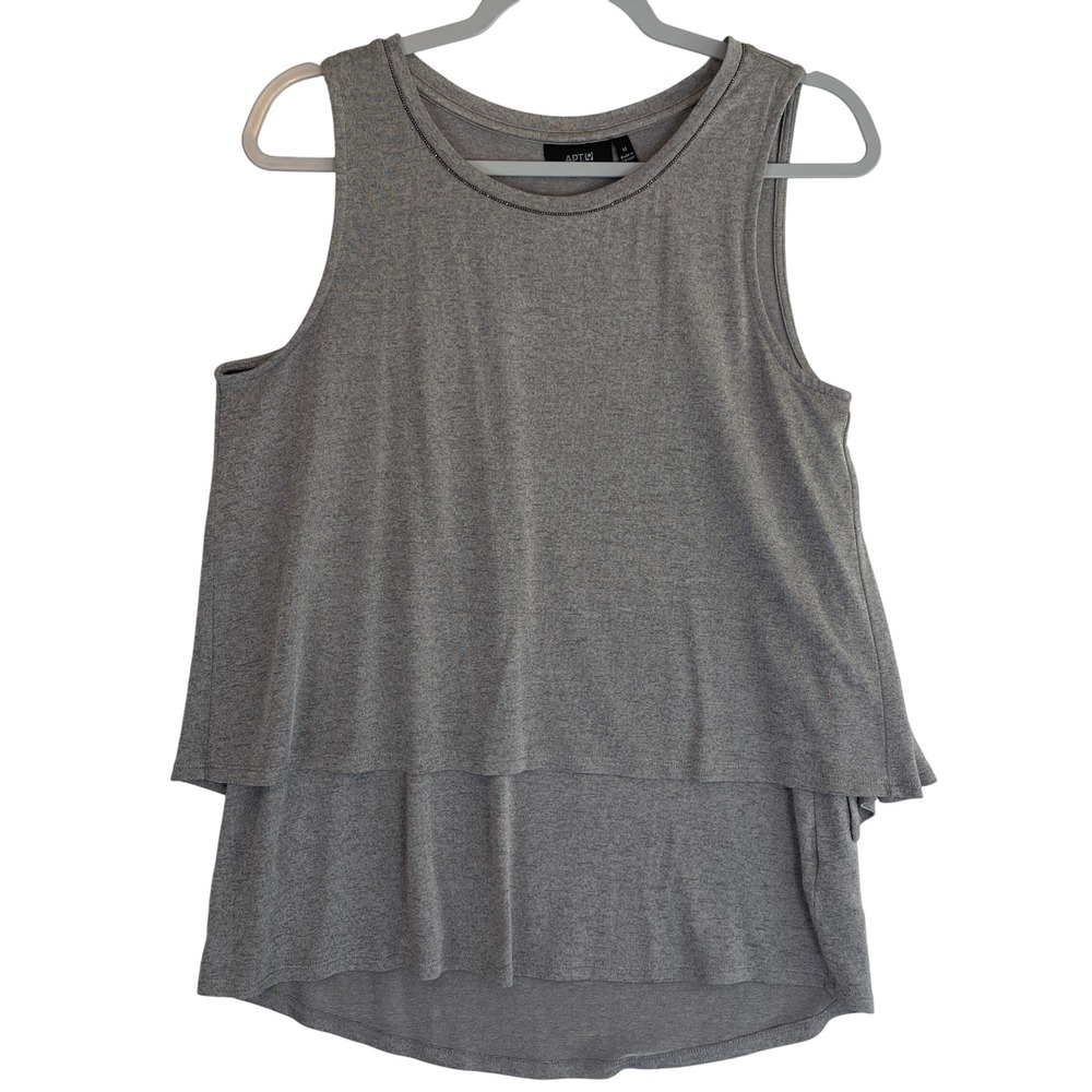 Apt 9 Women's Gray‎ Sleeveless Layered Tank Top Casual Blouse Size Medium